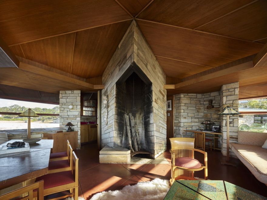 “克林顿・沃克夫人邸”(别名“小屋・在礁石上”)丨美国加利福尼亚丨弗兰克・劳埃德・赖特-10