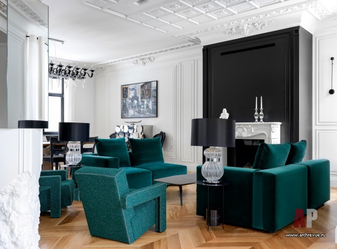 莫斯科郊外带阁楼的三层现代法式古典风格住宅丨俄罗斯莫斯科丨Шалдыбина Светлана（谢尔盖·沙尔迪宾娜）-26