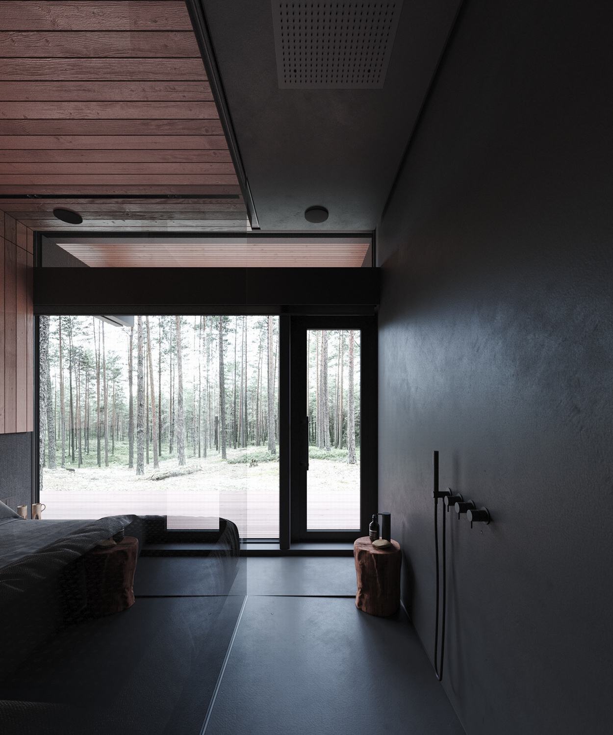 莫斯科森林中的自然共生别墅丨Stephen Tsymbaliuk-17