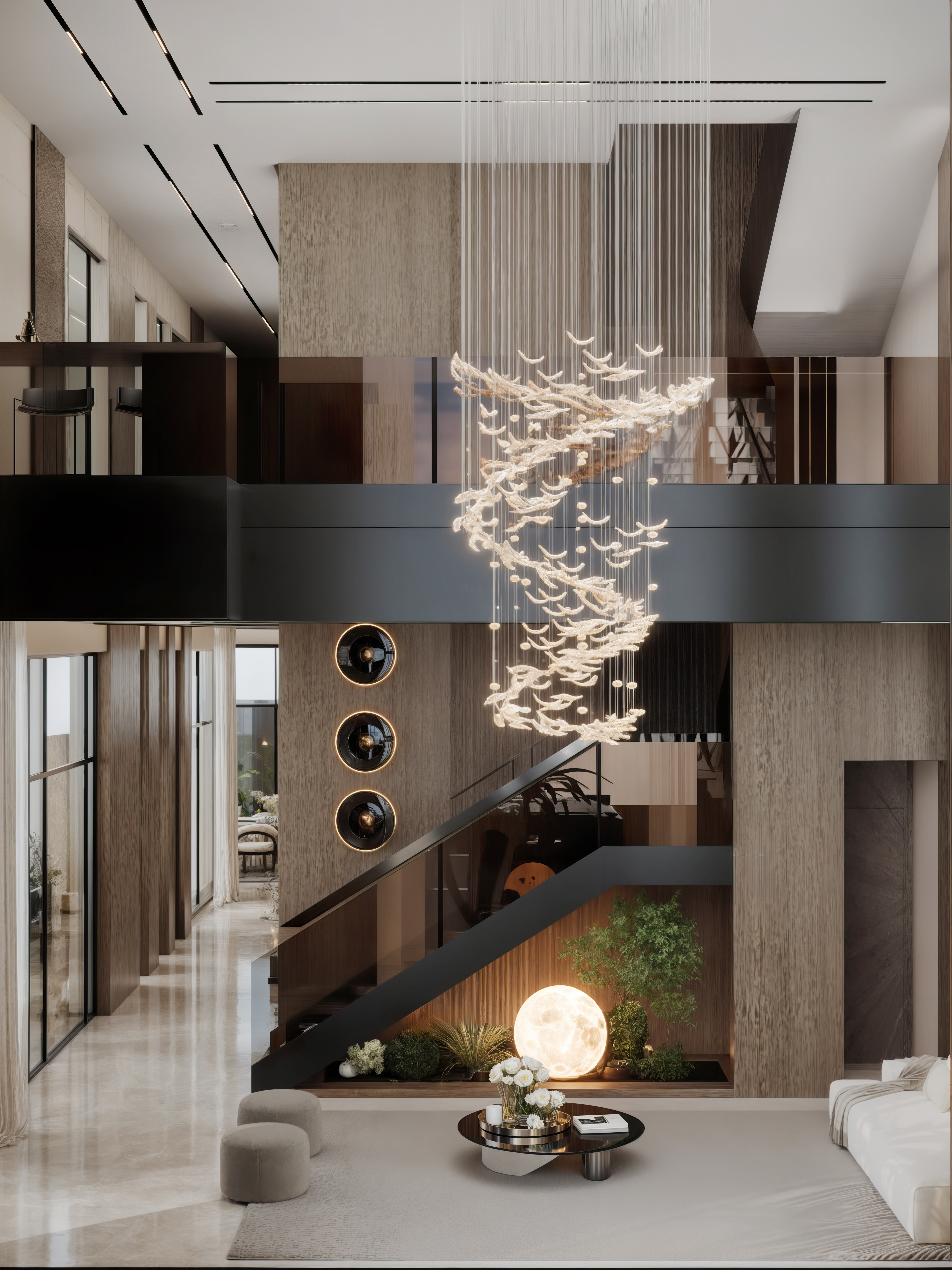 Interior design of a villa reception-6