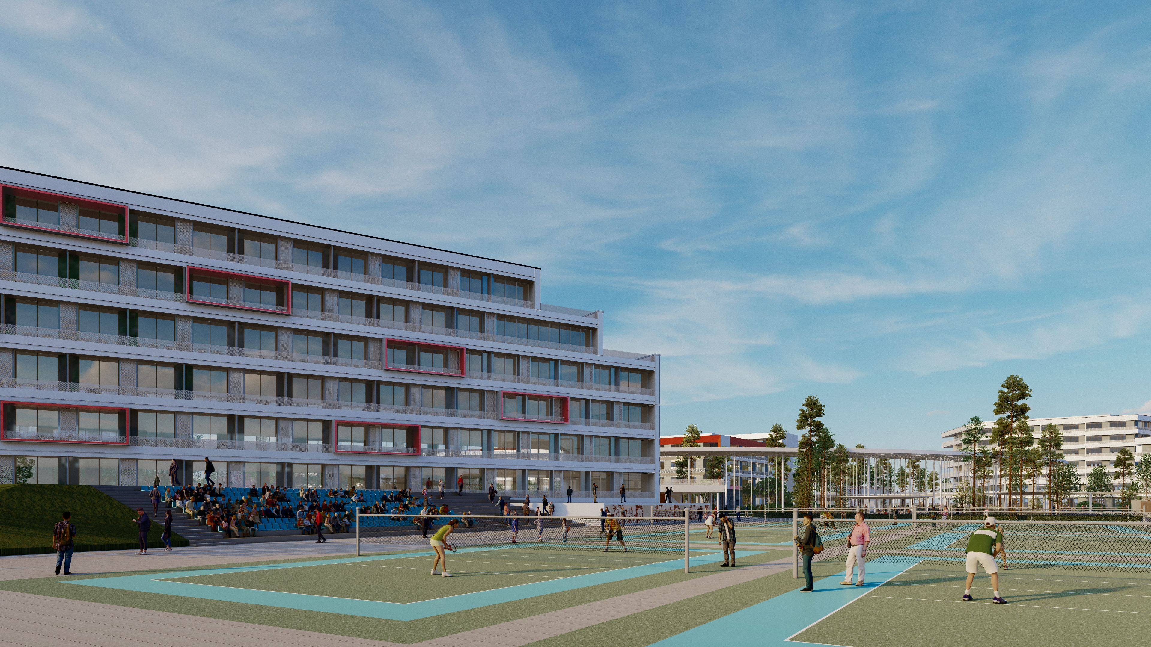 校园景观 lumion 渲染-4