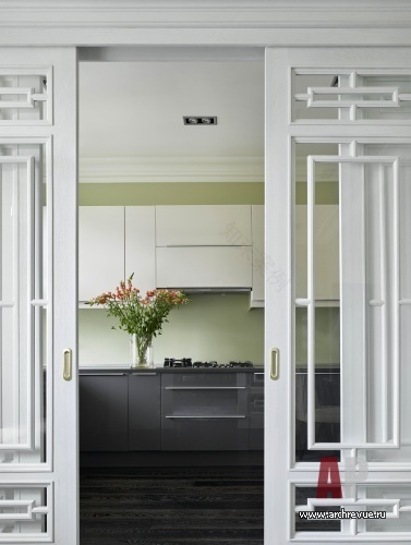 莫斯科 Патриарших прудах带阁楼的两层公寓设计丨俄罗斯莫斯科丨Зольтманн Инна-36