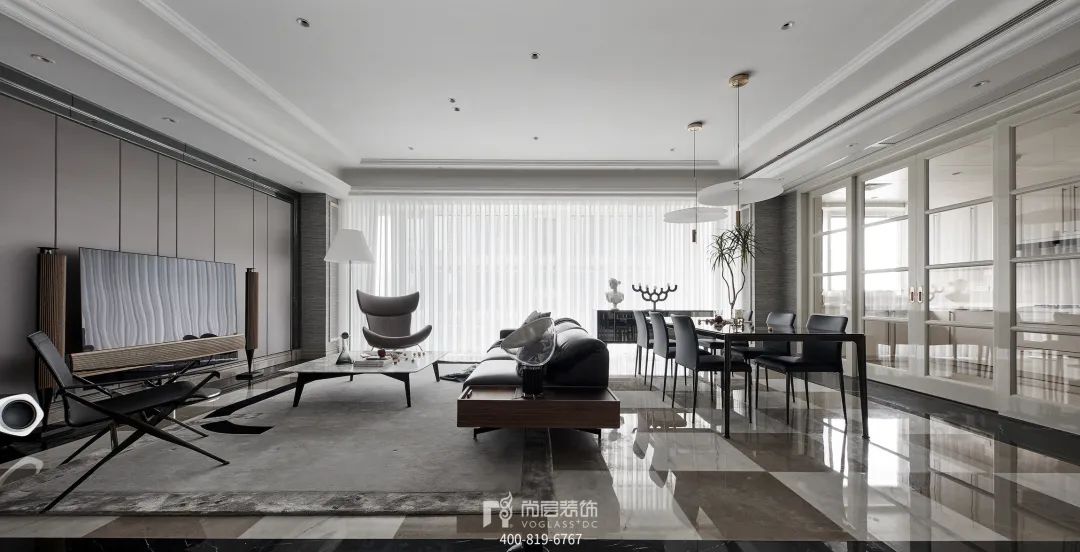 杭州450㎡黑金质感别墅装修，格调满满，都市精英男女标配！-23