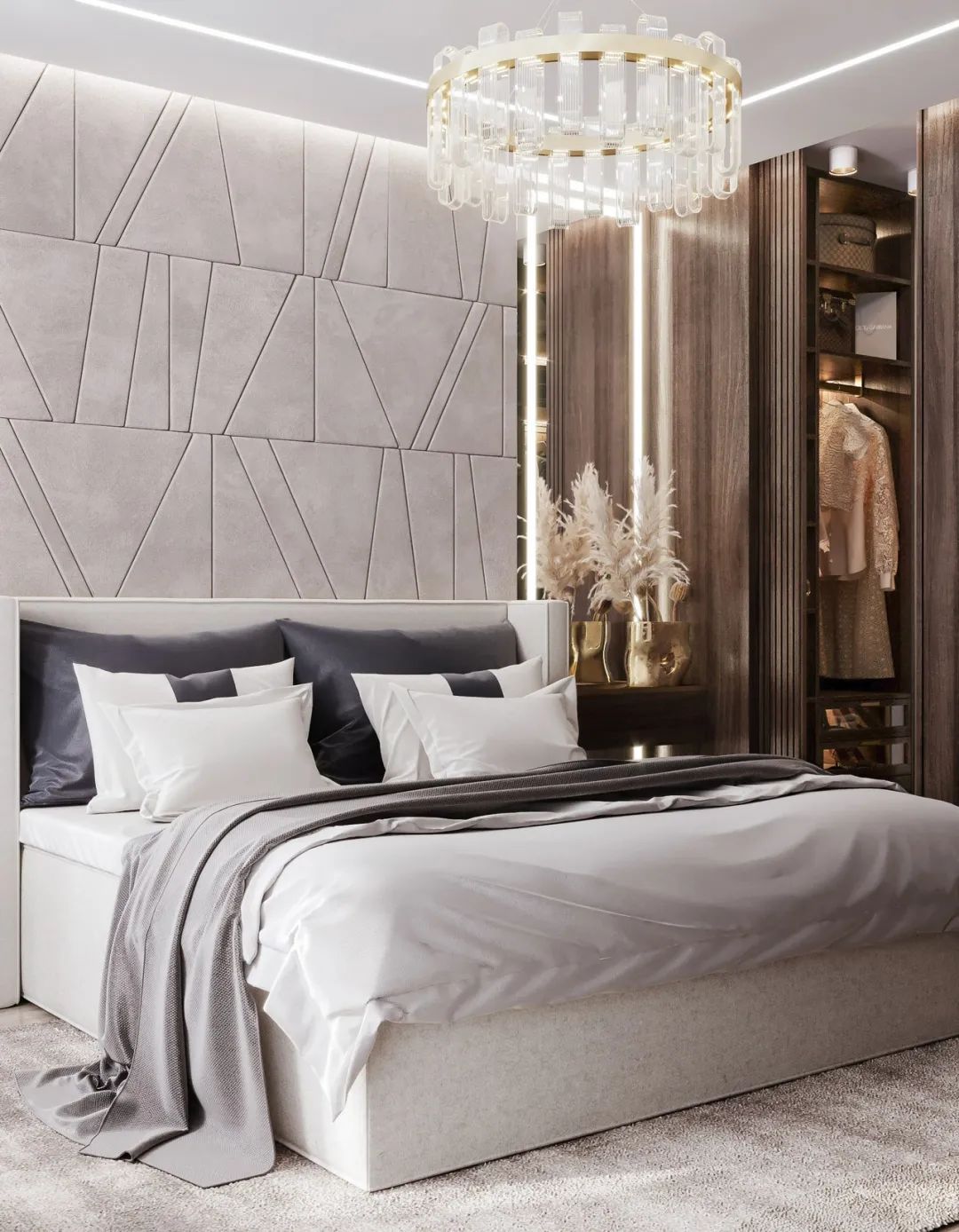 87㎡黄铜轻奢时尚家居丨Artis Interiors-33