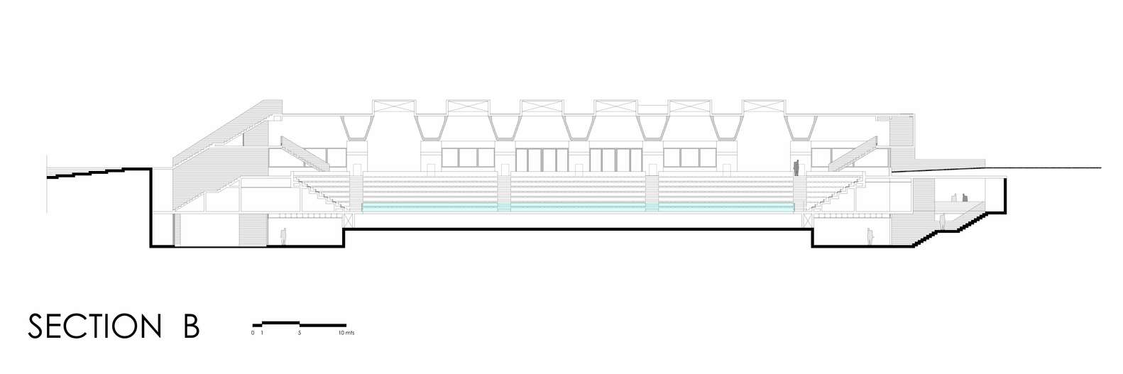 智利森林中的圣乔治学院体育馆-69