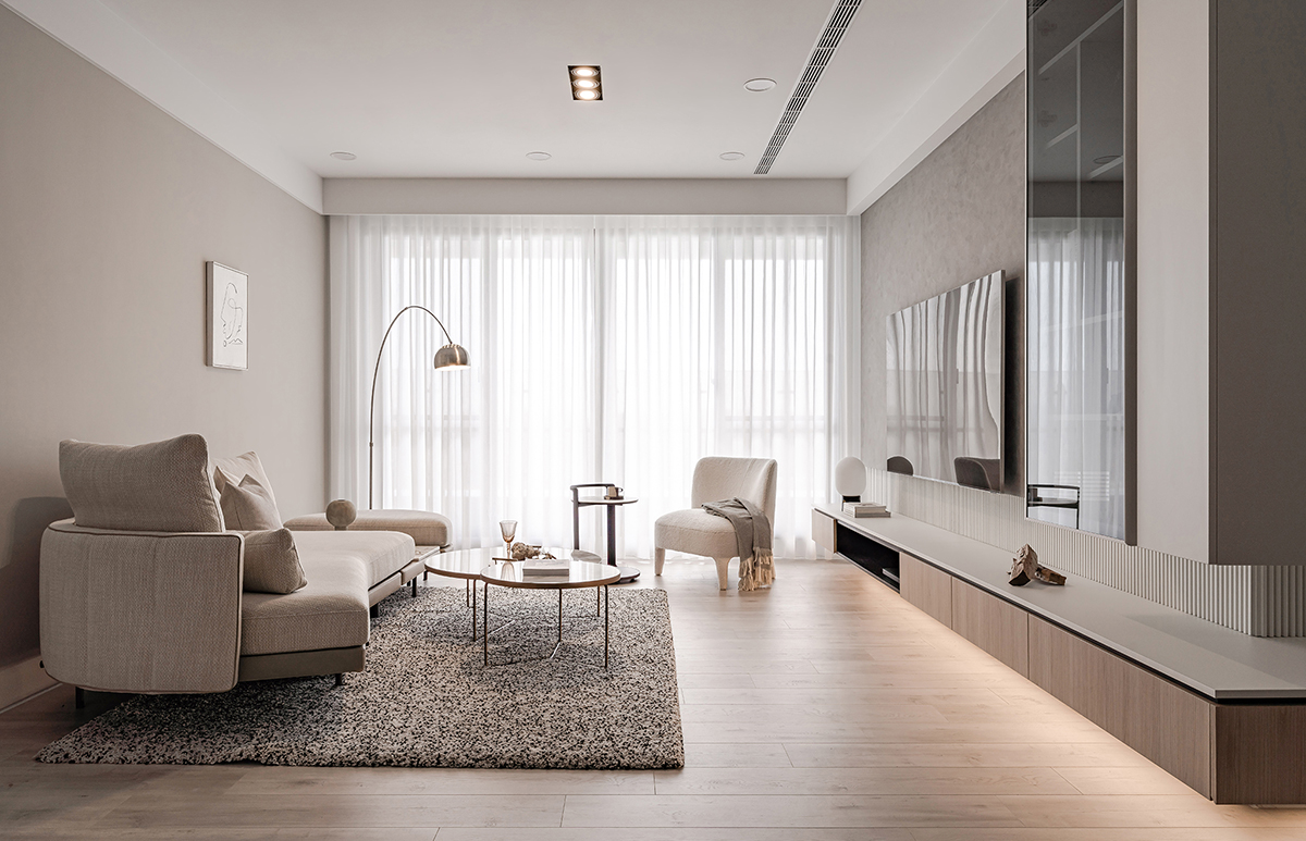 家装设计案例鉴赏——裸色轻熟简约质感居所-1