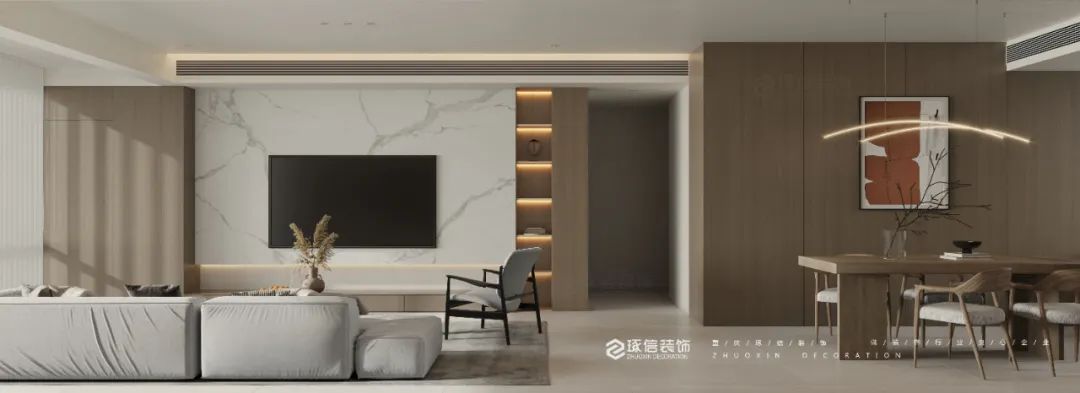 首创禧瑞山河 124㎡现代极简三室设计丨中国重庆丨陈晓亚-5