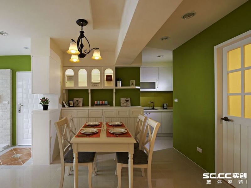 中环花苑103平三居乡村田园风格设计-8