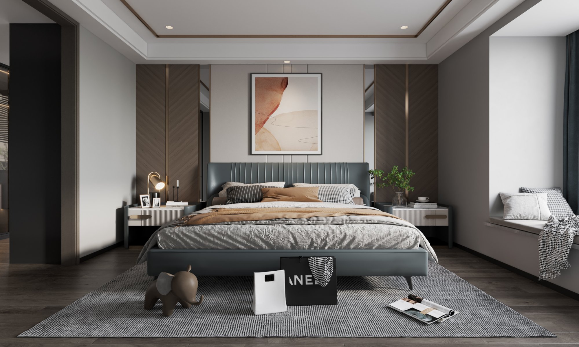 黑色慵懒随性家居设计-9