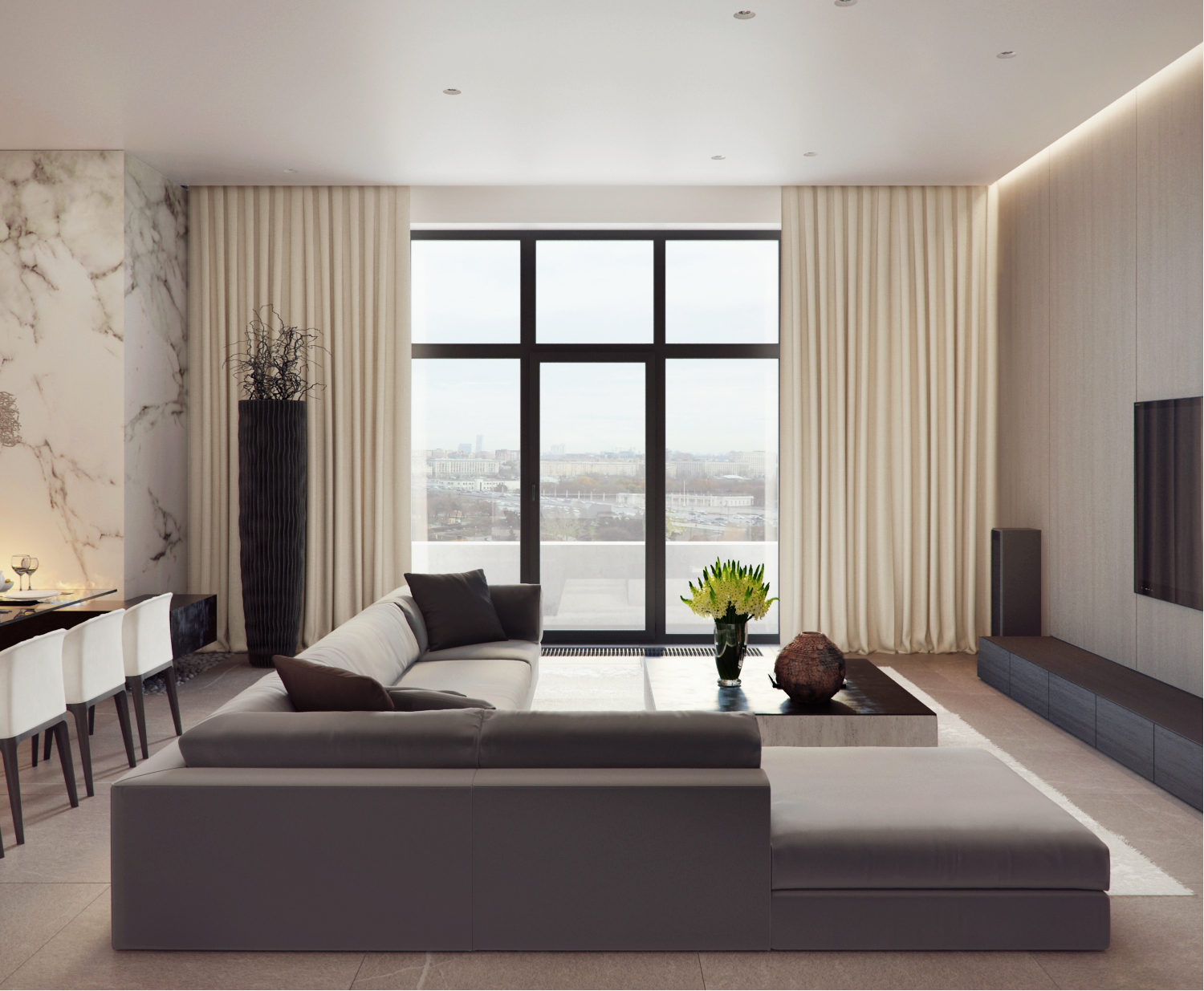 The interior of the apartment 190 m  on Yakimanka Alexandra Fedorova-10