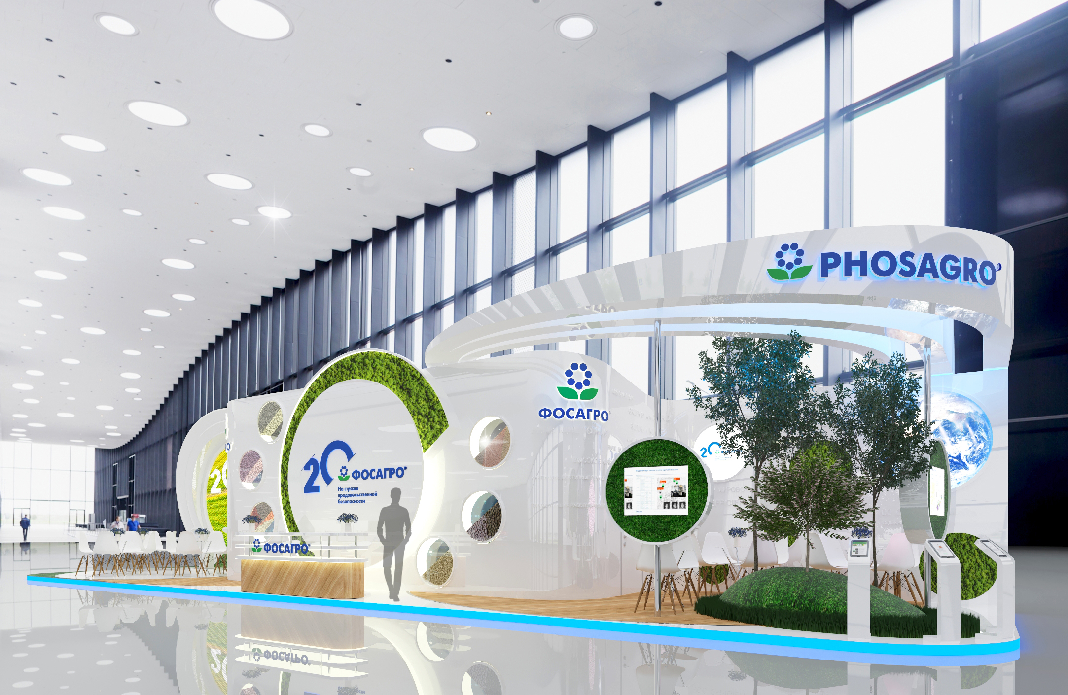 Выставочный стенд ФОСАГРО для ПМЭФ-21, 100 кв.м-1