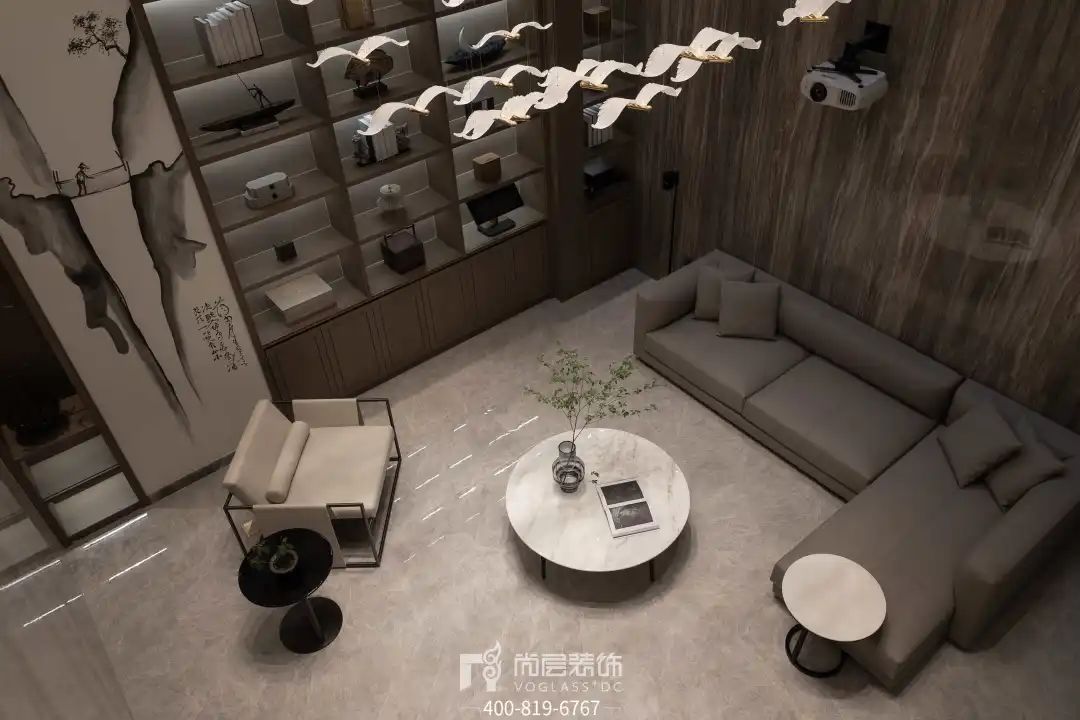 尚层装饰×合景映月台 | 380㎡新中式别墅设计，打造自然放松感-69