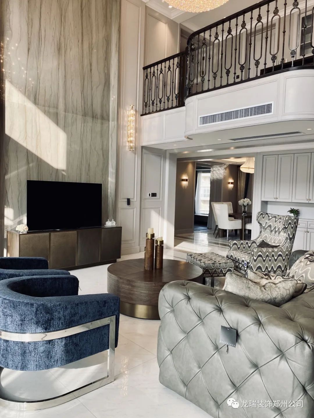 恒熙花园美式轻奢别墅丨郑州龙瑞装饰工程有限公司-22