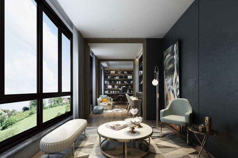 贵阳现代轻奢黑白灰别墅-85