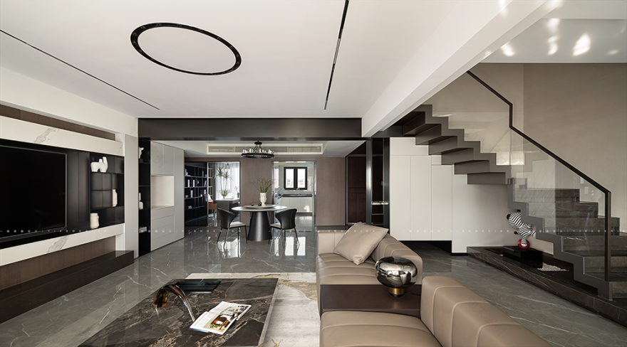 风随影动,黑白写意水墨画之居-12