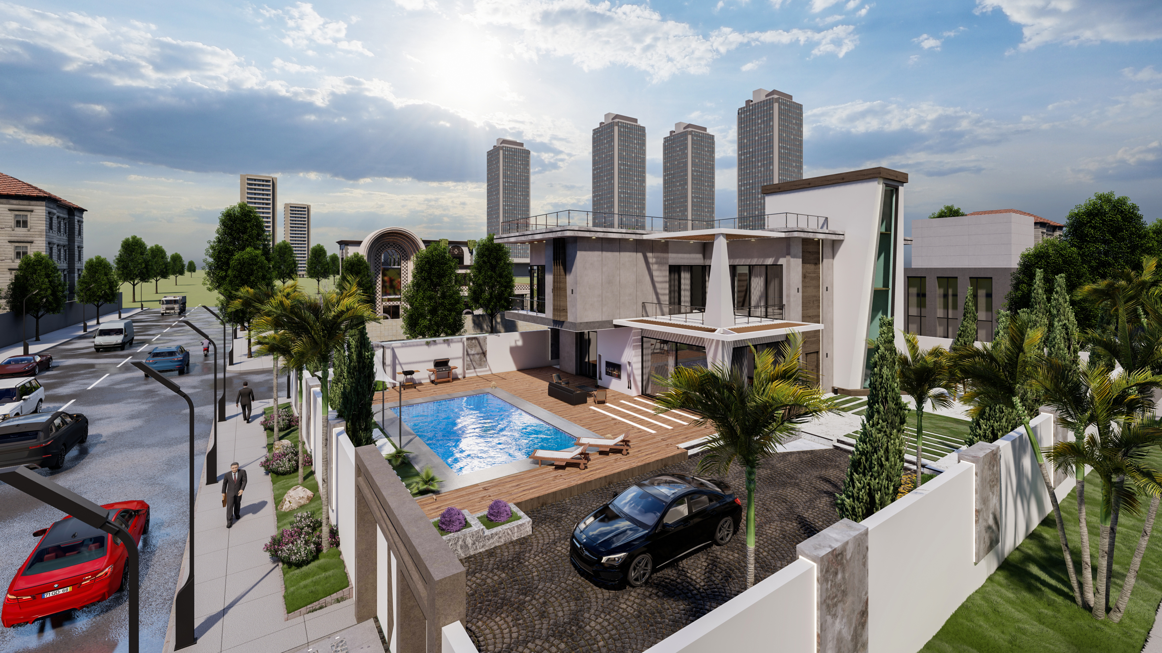 modeling modern villa-10