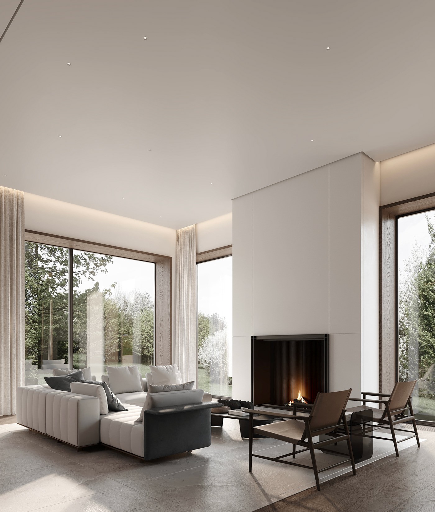 诺沃戈尔斯克一栋住宅的室内设计-1