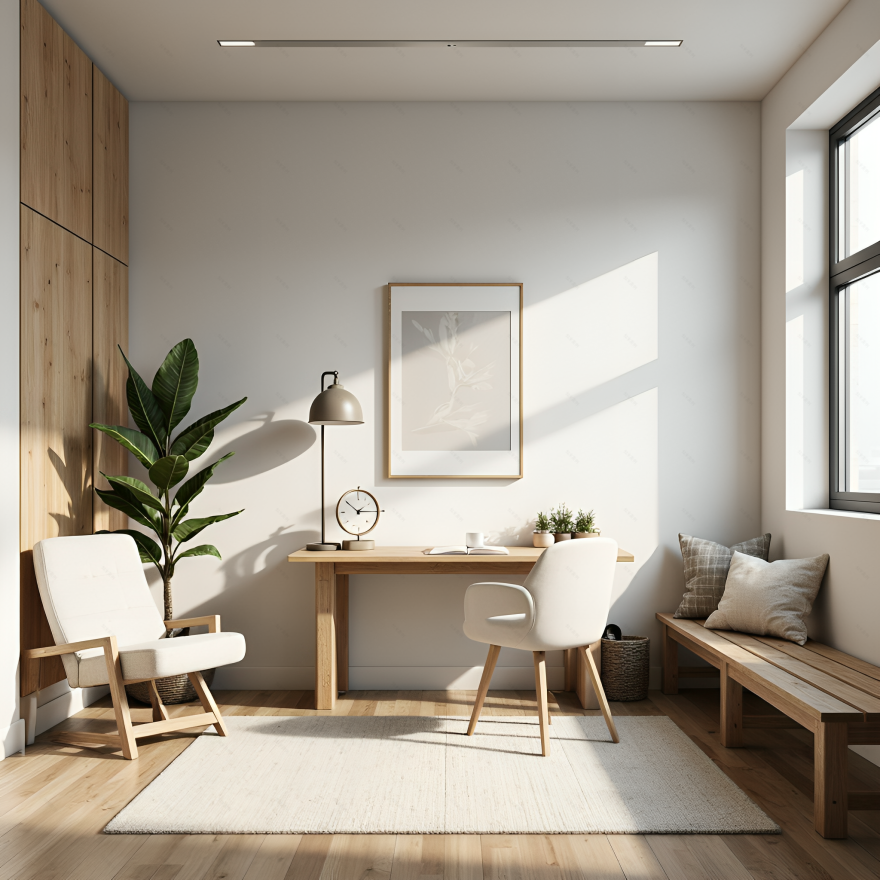 现代简约风优雅居住与办公空间设计-1