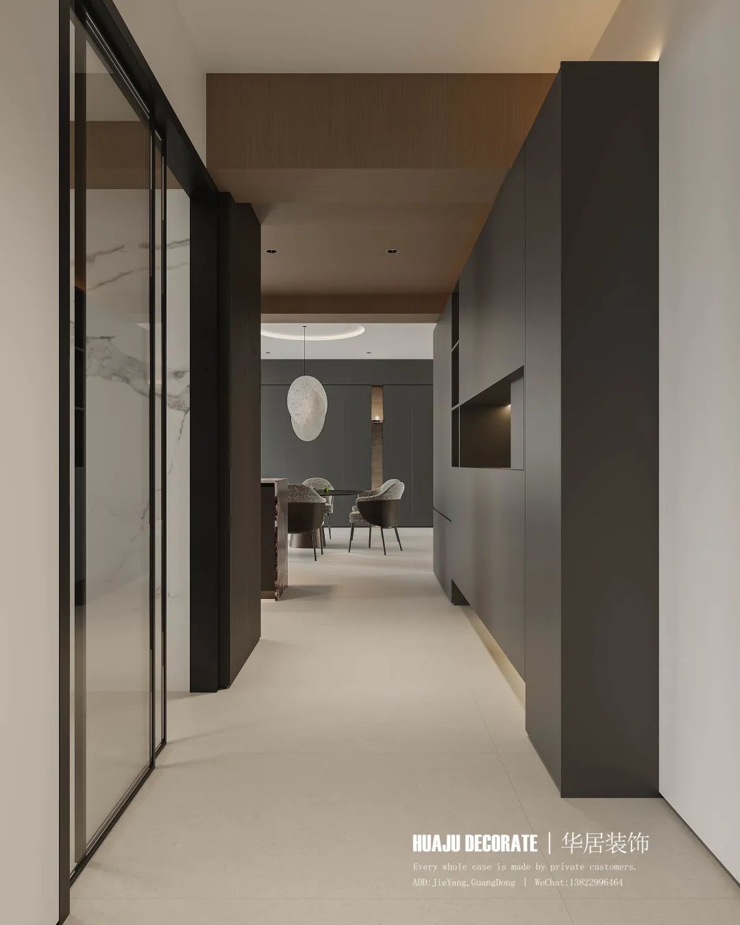 榕江四季城大平层现代简约设计丨华居装饰-0