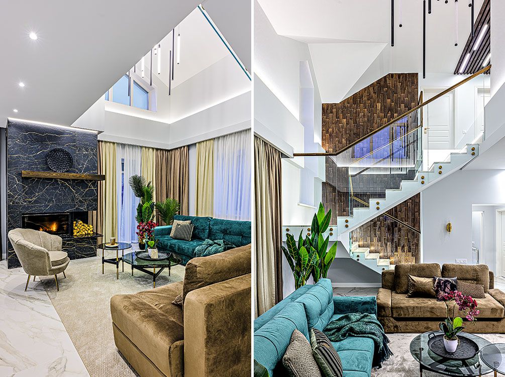 郊区浅色基调且有浓重色彩点缀的住宅室内设计丨俄罗斯莫斯科-17