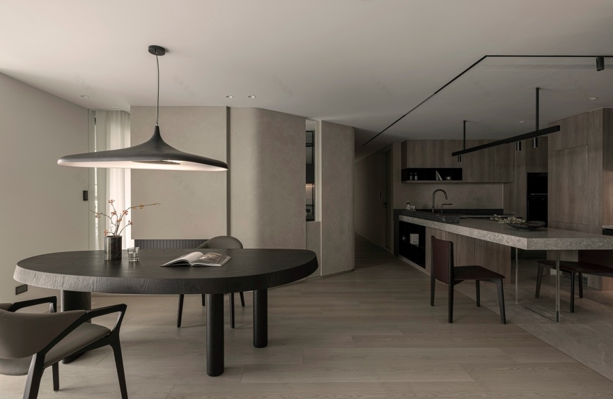 以大地色系与极简语言,构筑155平弹性功能 · 新澄设计丨中国台中-10