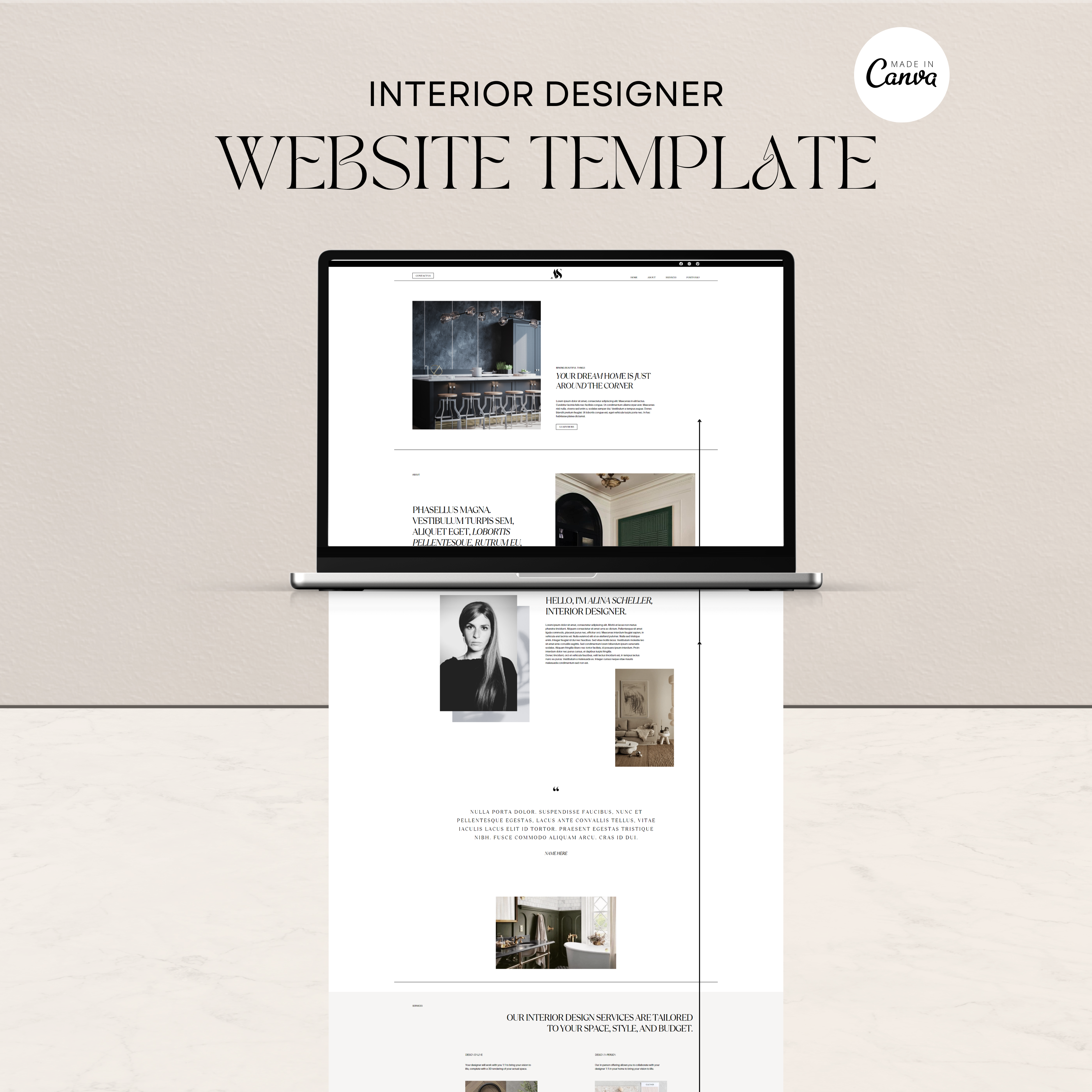 室内设计师网站模板丨Canva-8
