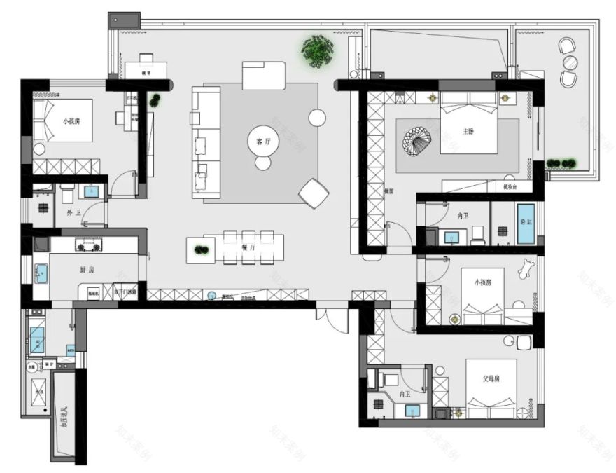 苏州235㎡极简大平层丨中国苏州丨苏州维斯曼全案设计-12