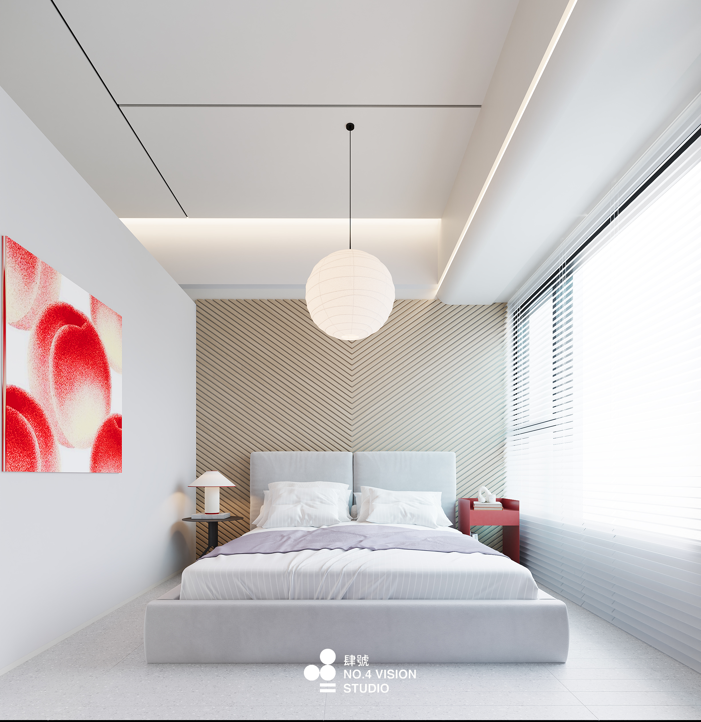 现代韩式小型白色单身公寓-9