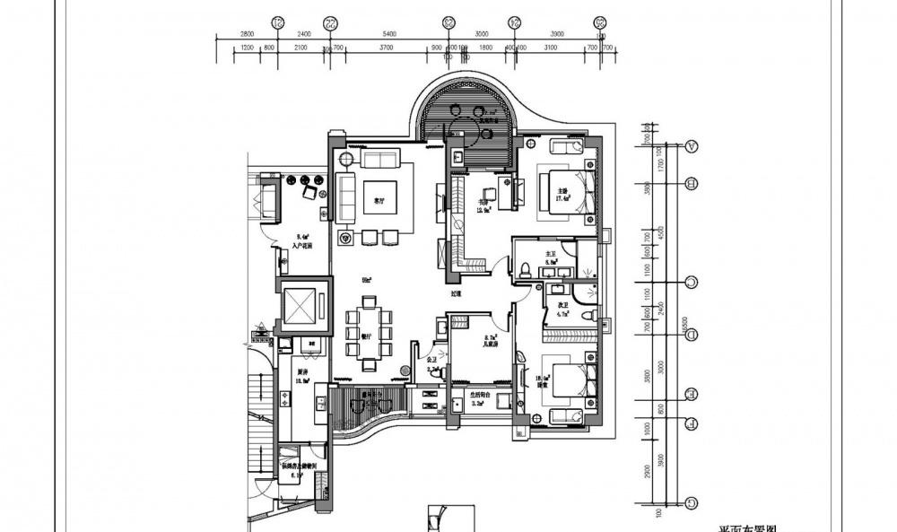 
万安县三室两厅全案装修案例，装修装潢 -0