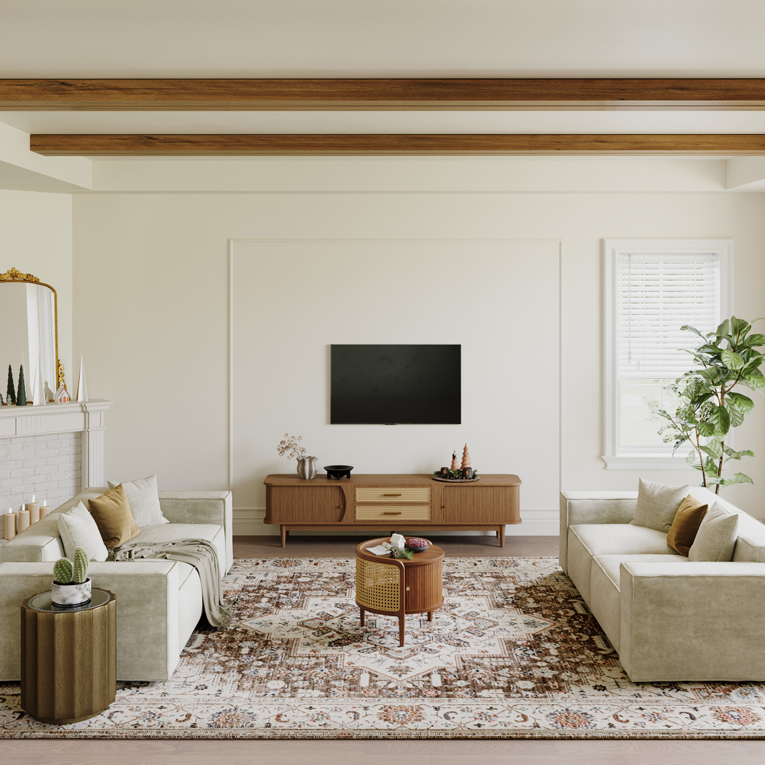 客厅空间沙发电视柜组合家具-6