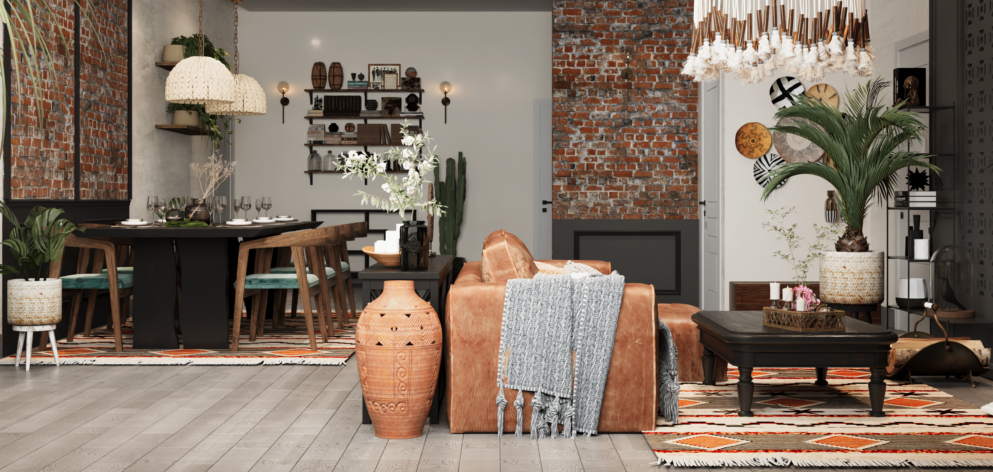 波西米亚风格温馨客厅内饰丨KA INNOVATIONS-12