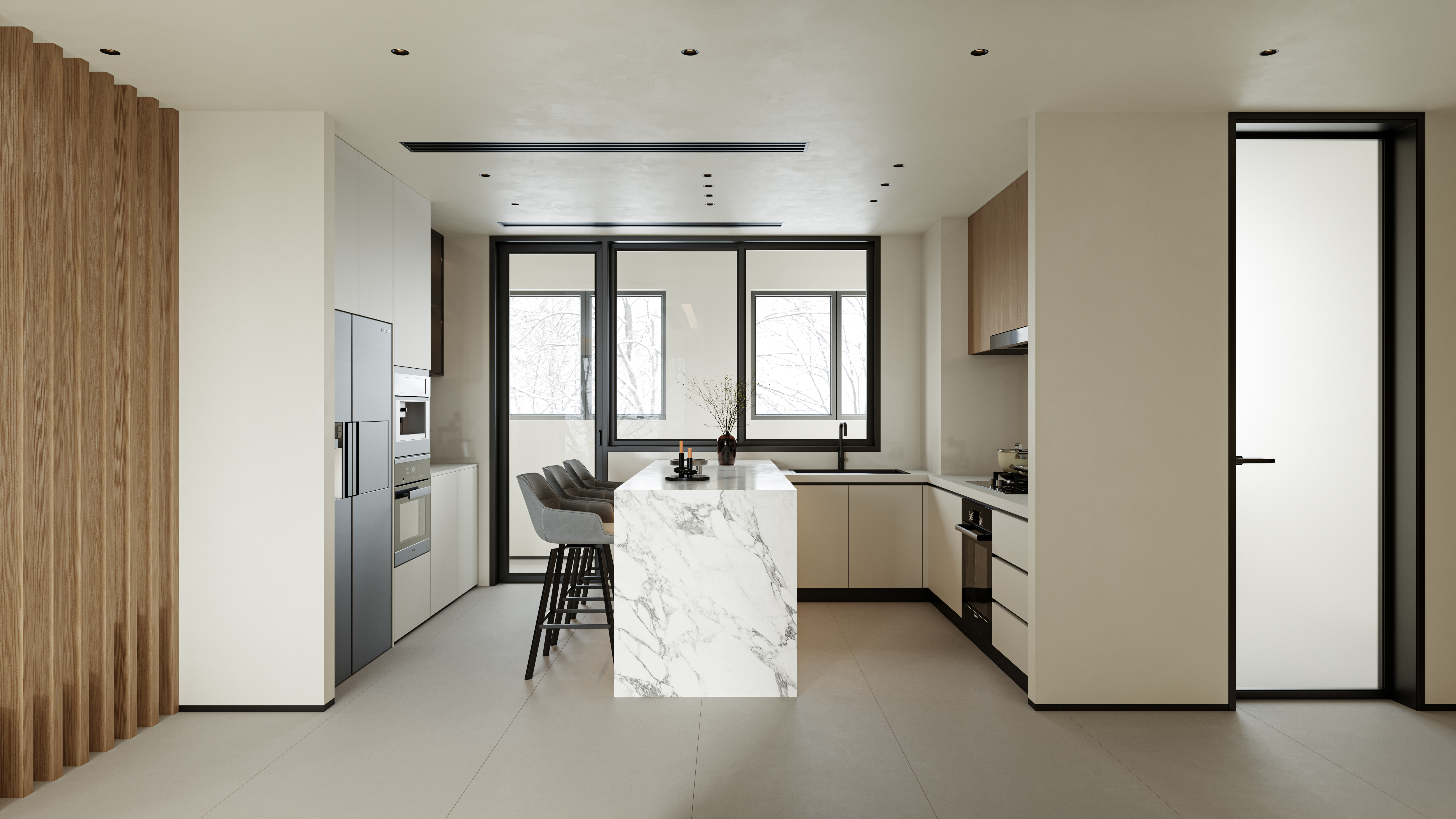 现代奶油别墅-2