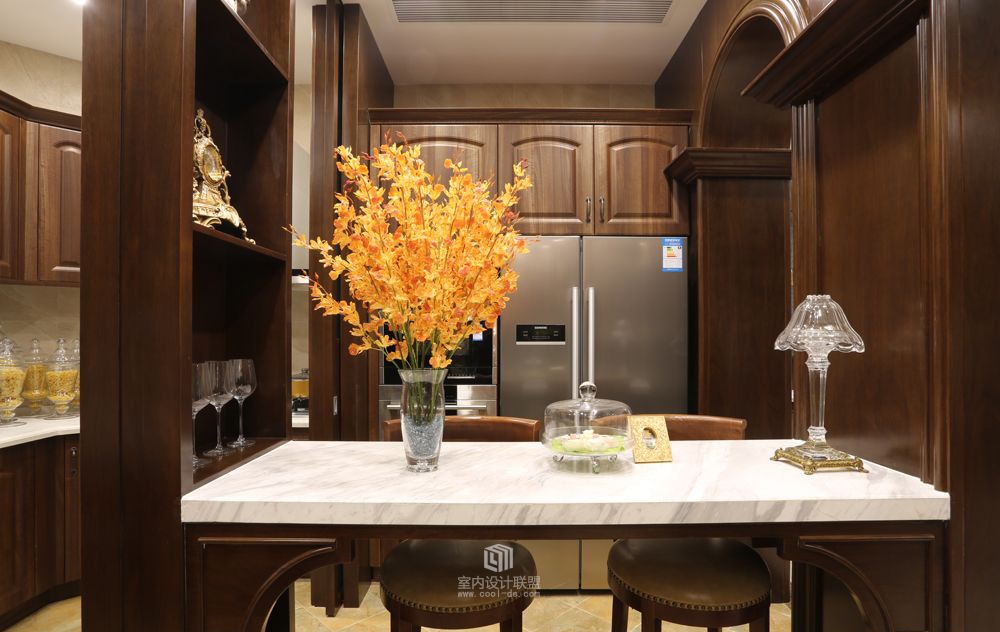 叶迹设计  重庆德旭翡翠御园B1样板间 英式贵族格调-10