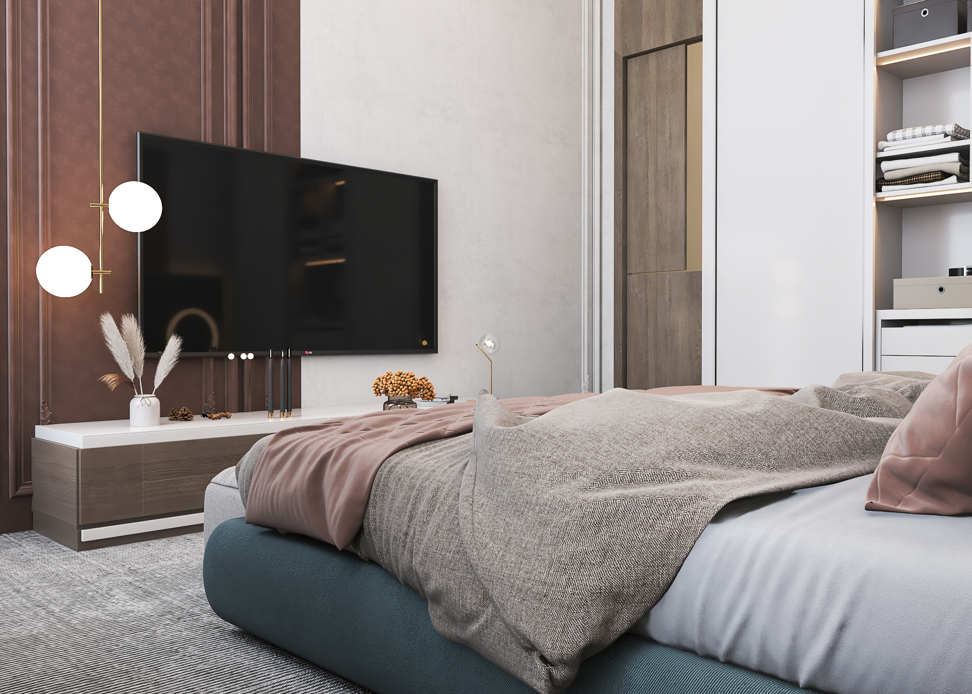 Classic modern bedroom design in modern Kuwait-5