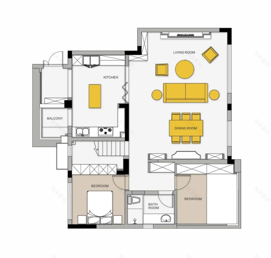 竖厅改横厅的超强设计,诠释优雅温柔的空间氛围 | 宏福樘设计-52