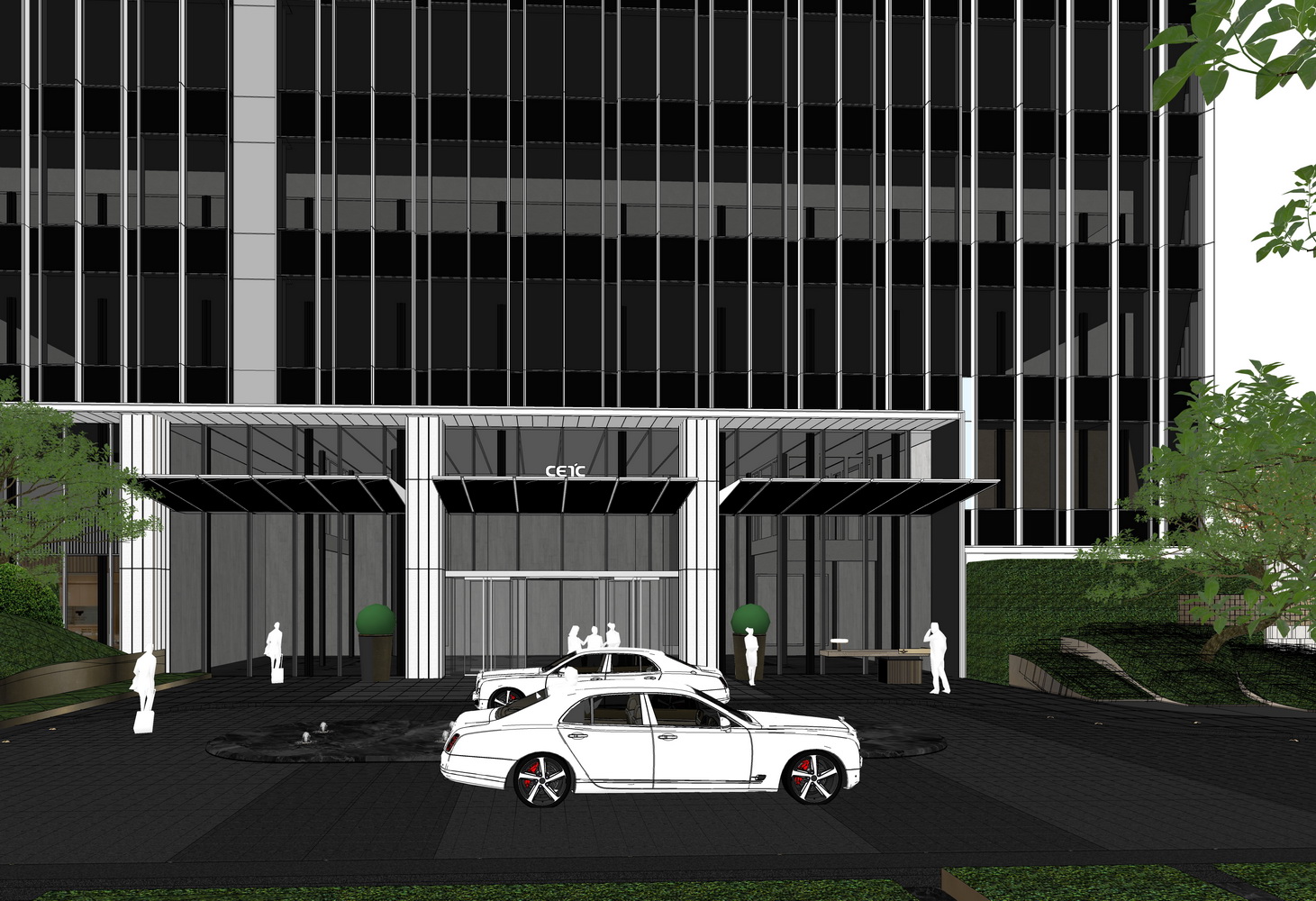 南京华润锦麟润府示范区景观SU模型-5