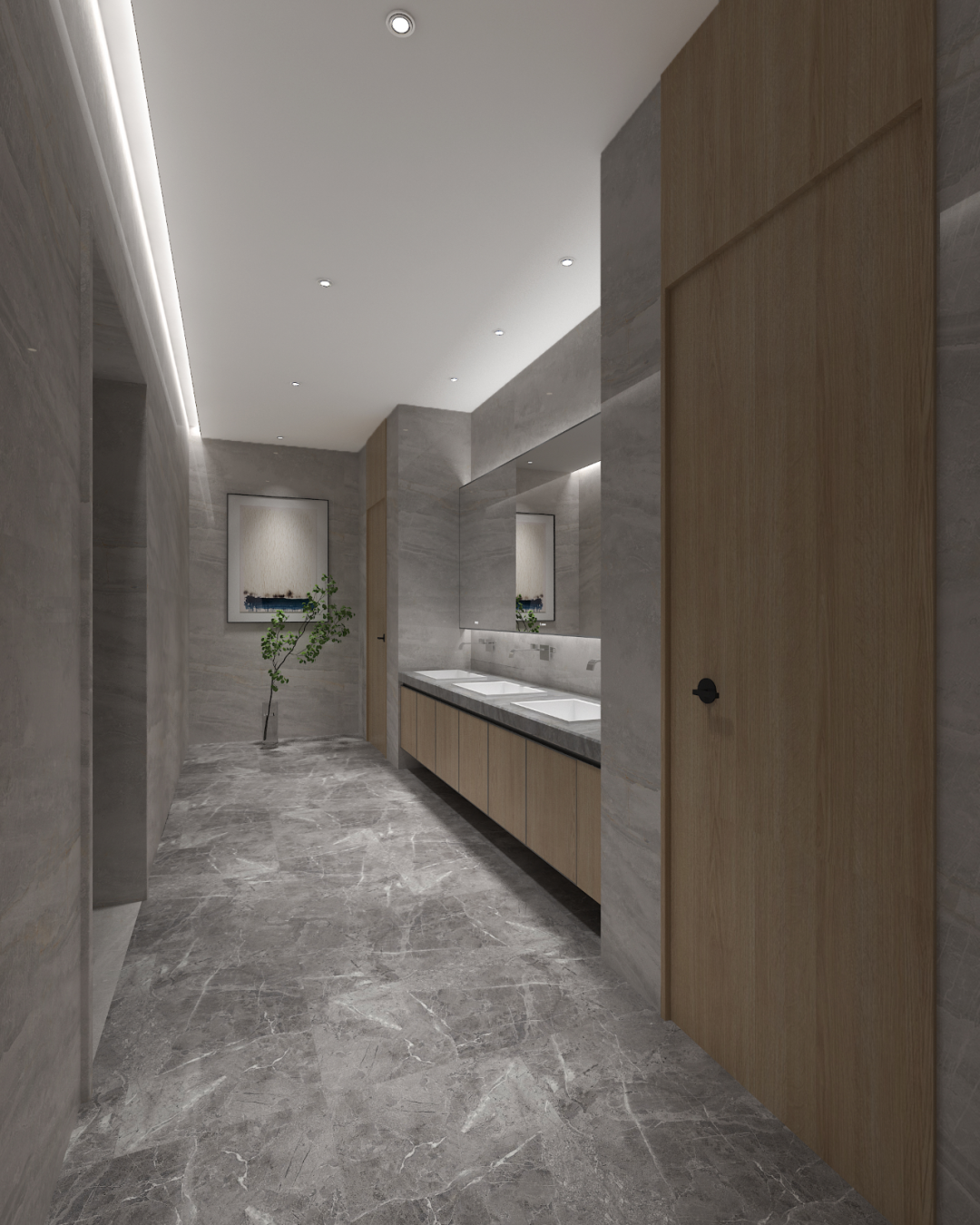 蓝河绵羊乳业集团办公室——现代极简之美-143