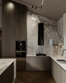 Visualization of the kitchen-living room