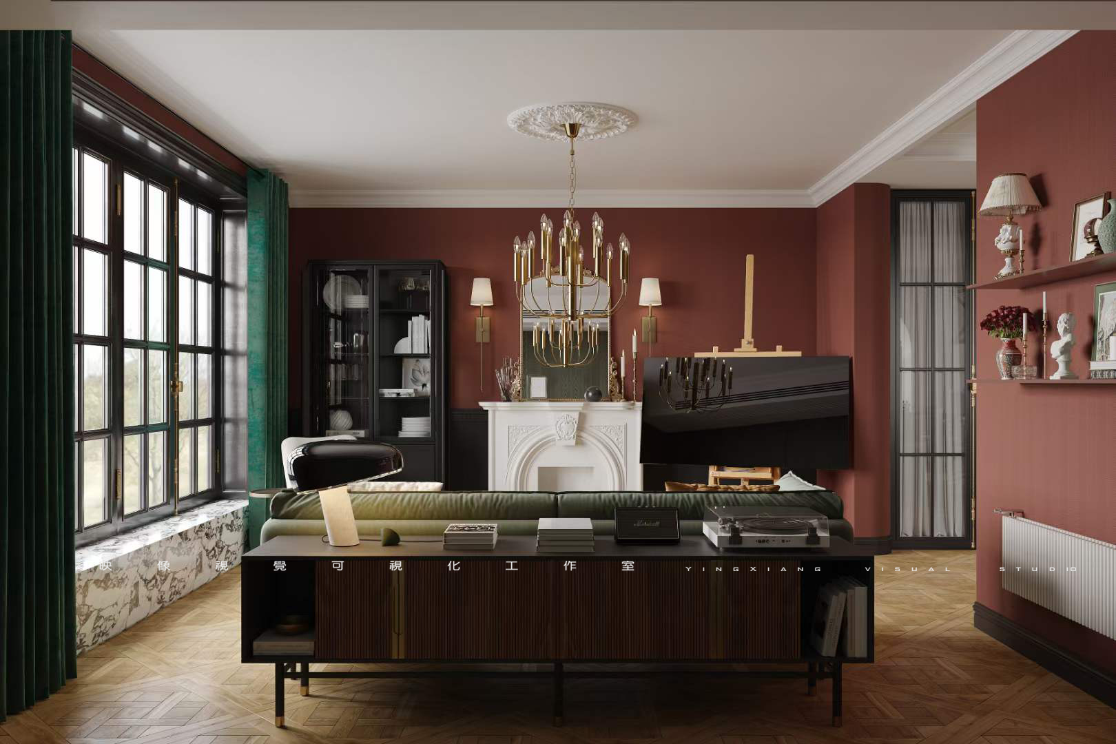 撞色复古空间丨映像視覺可视化工作室-3