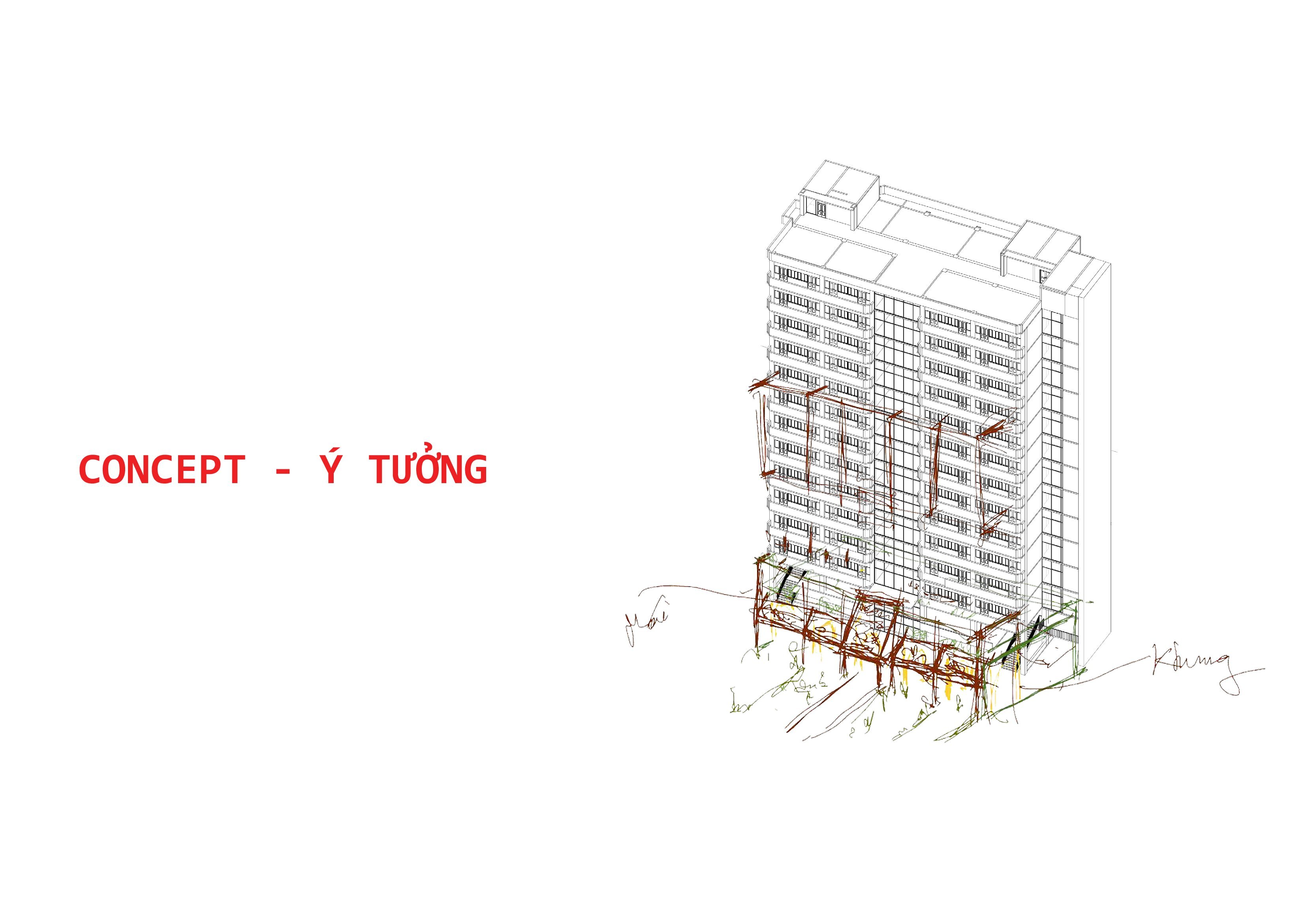 CẤU TẠO KIẾN TRÚC 2 | CẢI TẠO NHÀ H TRƯỜNG ĐHKT HN-3
