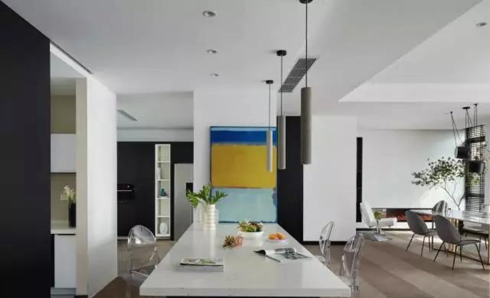 重庆双宝设计机构 | 300m²黑白灰极简设计,释放空间自由-13