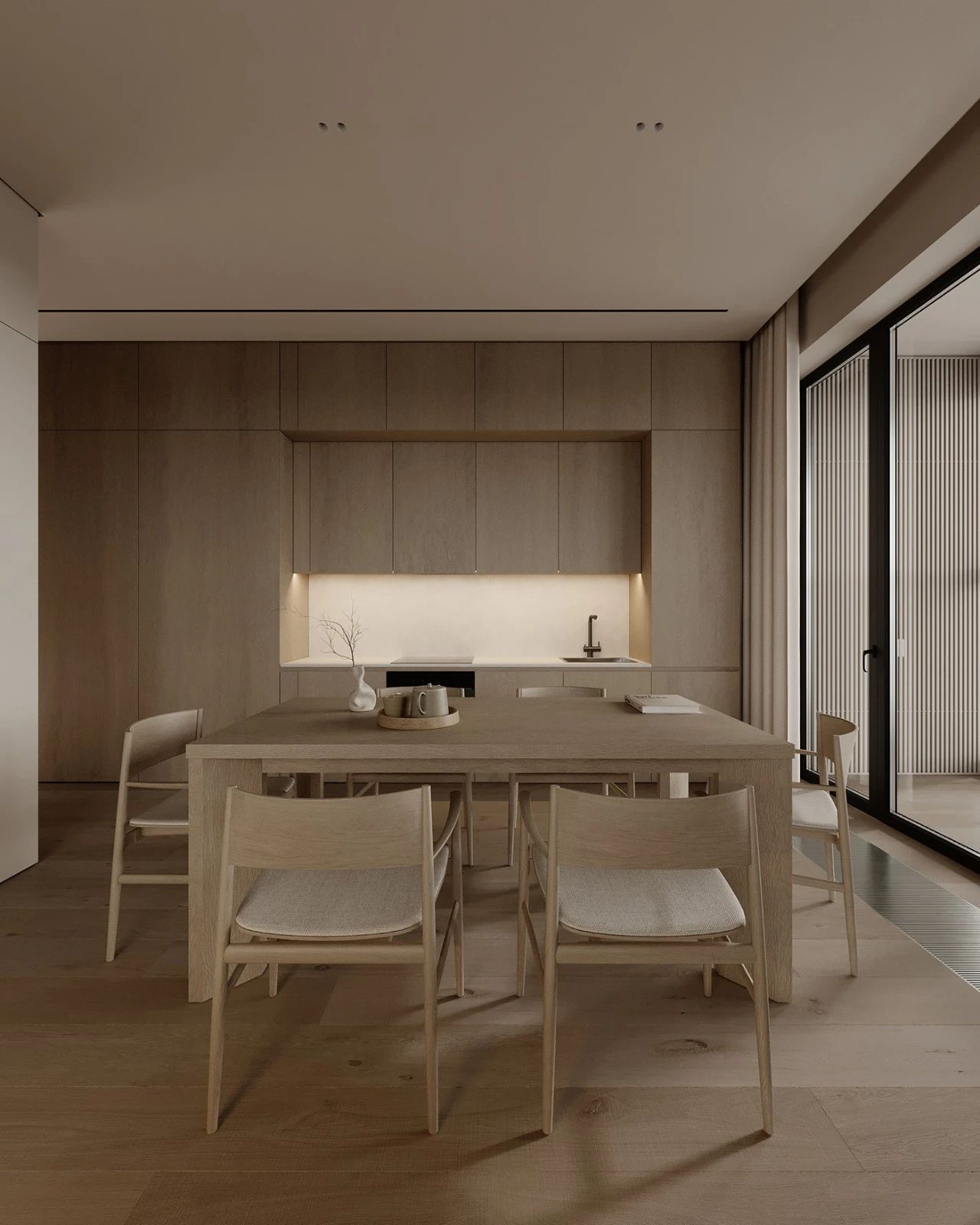 76㎡原木系奶油风极简空间设计丨哈萨克斯坦阿拉木图丨Ursa Studio-16