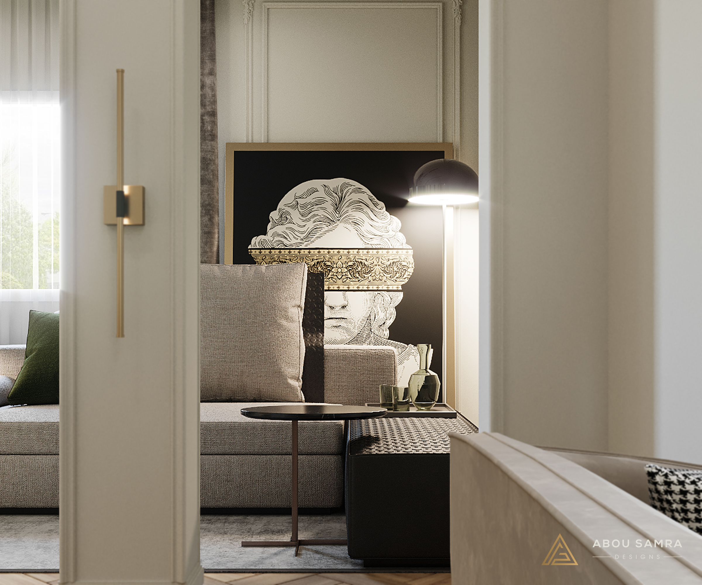新古典主义卧室带浴室丨沙特阿拉伯丨Abou Samra Group-13