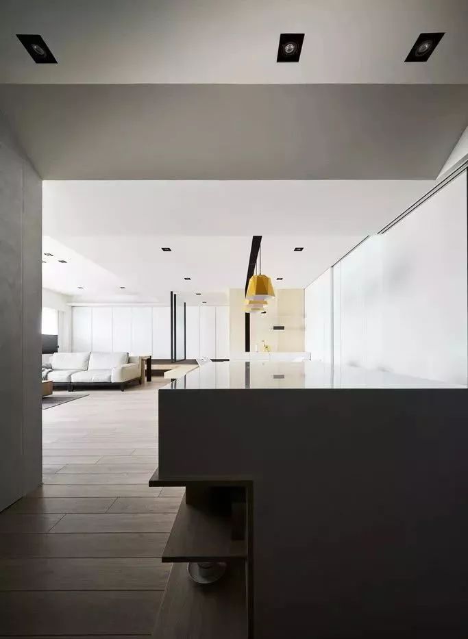 极简风格客厅书房一体化设计-81