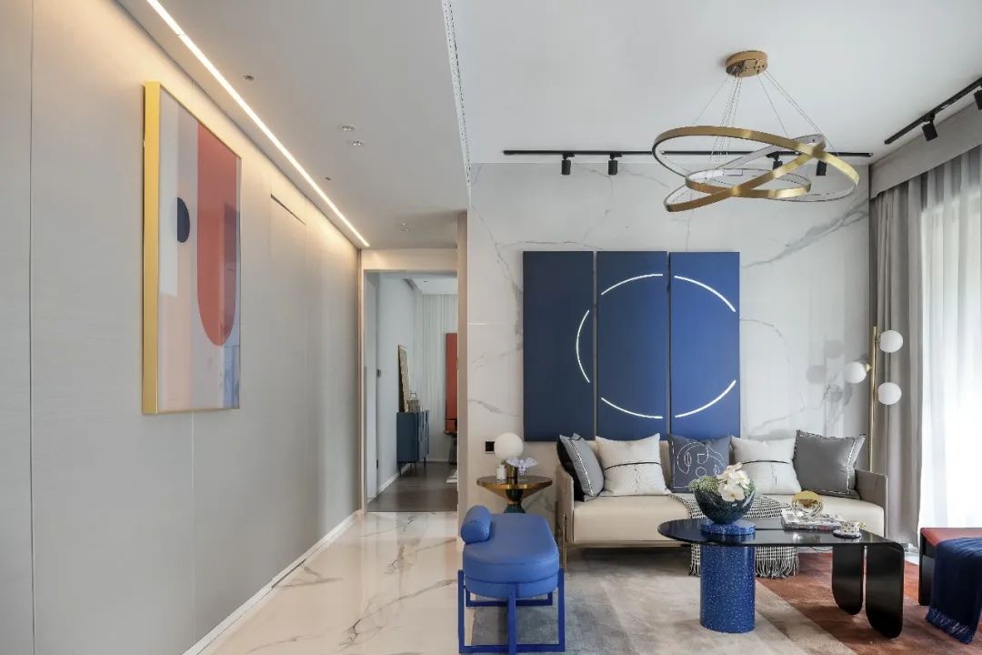 未来城高层 99 户型 | 克莱因蓝的现代艺术空间-13