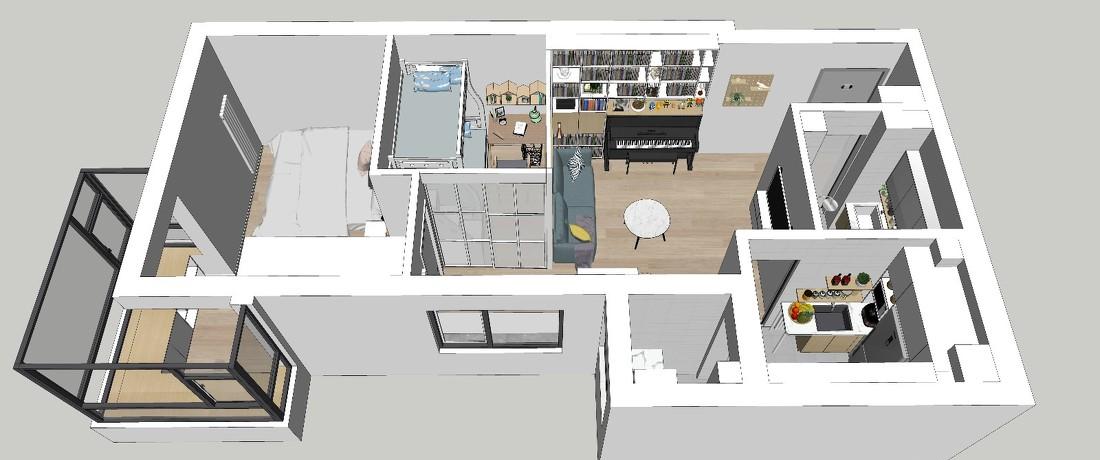 一居室学区房大变身 | 空间魔法师打造完美学区宅-7