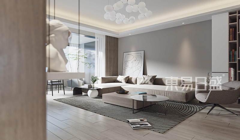 240㎡极简风装修设计，“场面引起极度舒适”-16