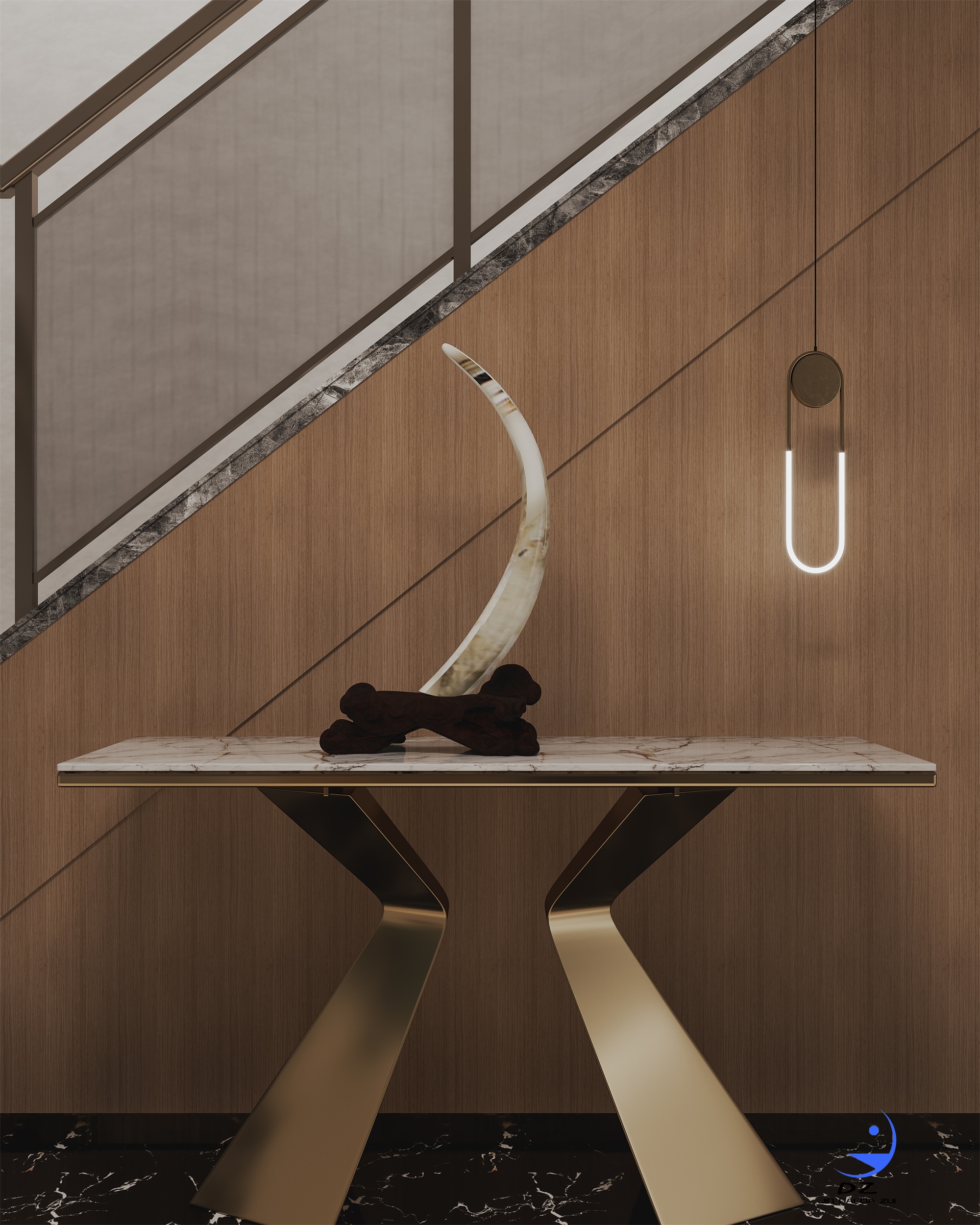 挑空室内客餐厅过道卧室案例分享-12