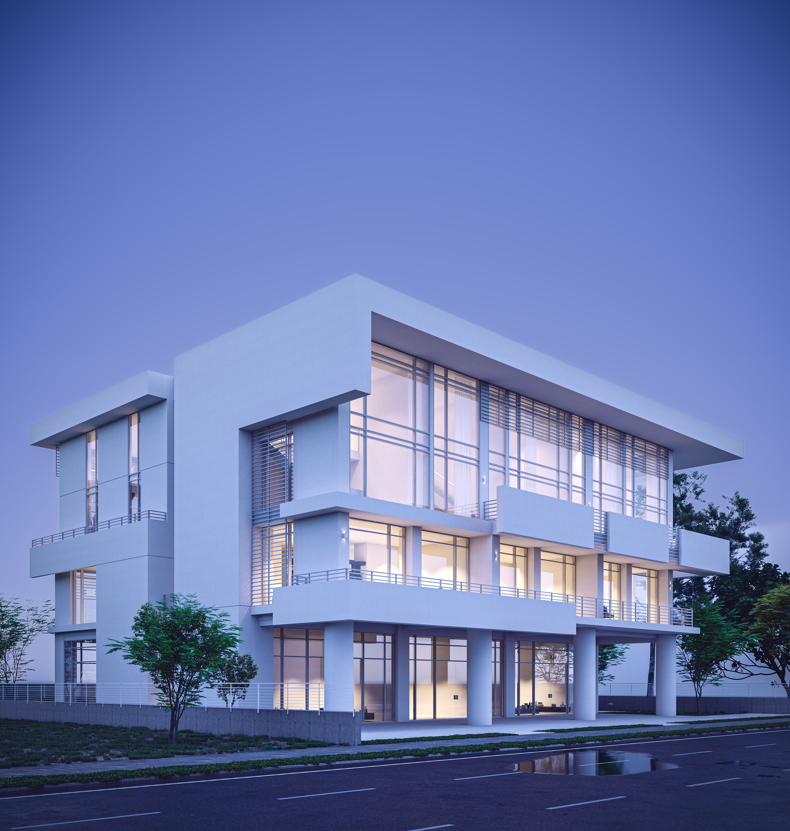 Ofis+loft daire çalışması’’Richard Meier’’-2