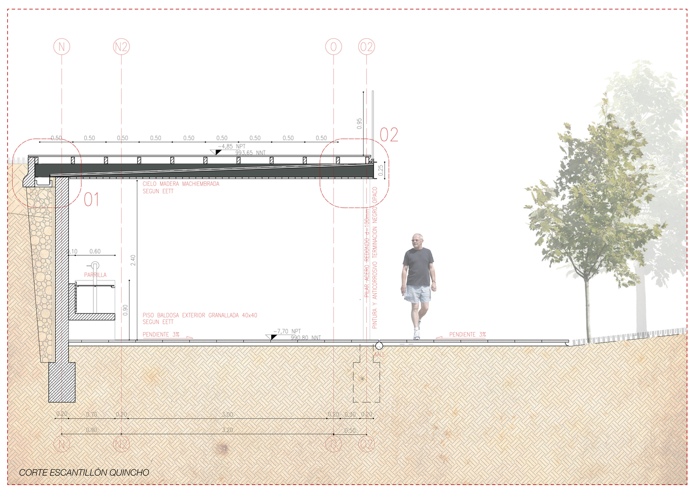 智利 PF House 丘陵景观中的宜居设计-42